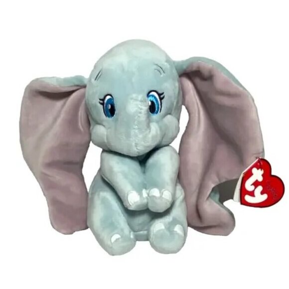 Ty Sparkle Beanie Babies Dumbo Stuffed Plush 8” Elephant Disney 2021 Edition - Picture 1 of 12